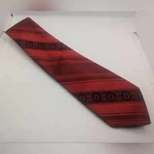 Vintage Hughes & Hatcher Kelly 1 Elegant Red Striped Men's Tie